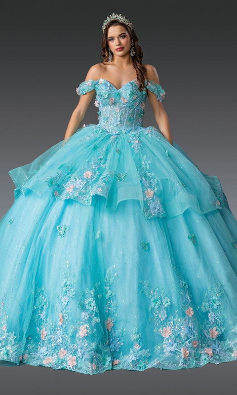 Dancing Queen 1974 Enchanting Quinceañera Ball Gown with Embroidered Bodice and Regal Flair