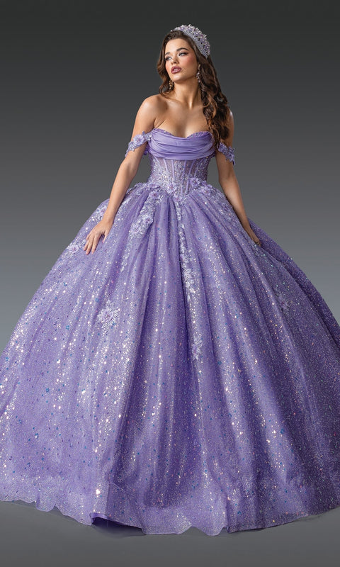Dancing Queen 1984 Enchanting Quinceañera Ball Gown with Intricate Embroidery and Fairytale Silhouette
