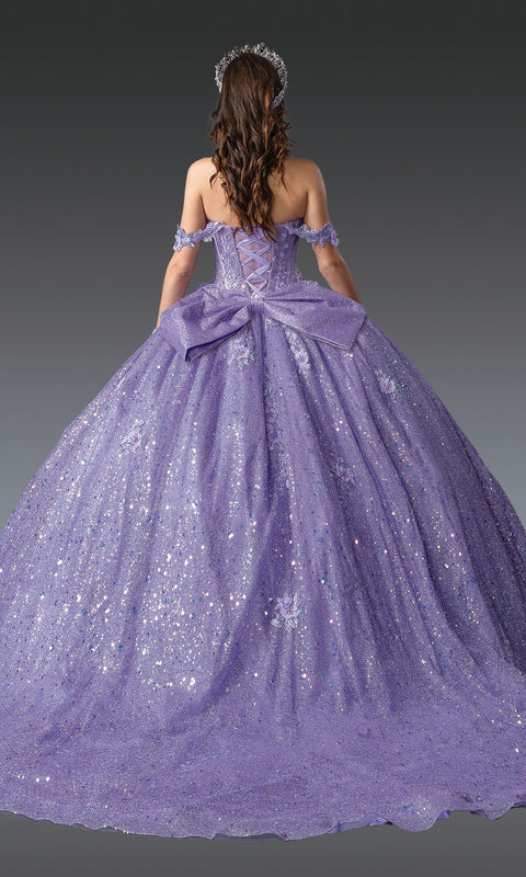 Dancing Queen 1984 Enchanting Quinceañera Ball Gown with Intricate Embroidery and Fairytale Silhouette