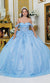 Dancing Queen 1984 Enchanting Quinceañera Ball Gown with Intricate Embroidery and Fairytale Silhouette