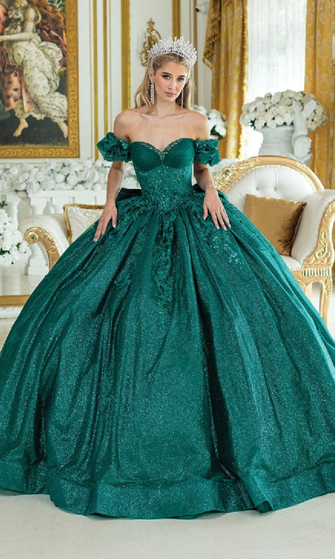 Dancing Queen 1985 Regal Quinceañera Ball Gown with Intricate Beading and Royal Silhouette