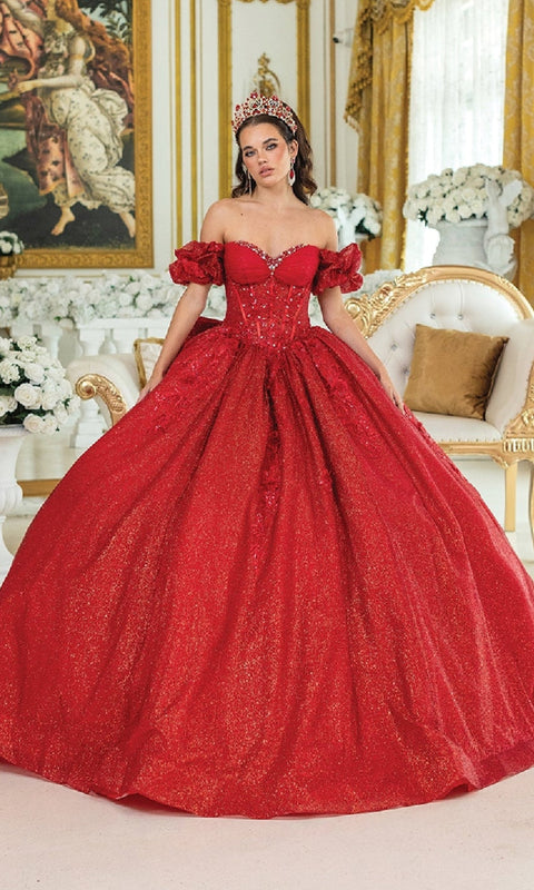 Dancing Queen 1985 Regal Quinceañera Ball Gown with Intricate Beading and Royal Silhouette