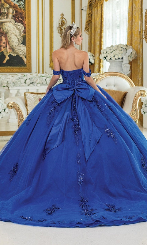 Dancing Queen 1986 Enchanting Quinceañera Ball Gown with Glittering Appliqués and Royal Silhouette