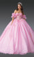 Dancing Queen 1988 Radiant Pink Quinceañera Ball Gown with Glittering Appliqués and Regal Flair
