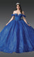 Dancing Queen 1992 Majestic Royal Blue Quinceañera Ball Gown with Exquisite Embellishments and Regal Silhouette