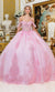 Dancing Queen 1997 Regal Quinceañera Ball Gown with Beaded Bodice and Layered Tulle Skirt