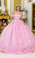 Dancing Queen 1998 Majestic Quinceañera Ball Gown with Opulent Embroidery and Princess Silhouette