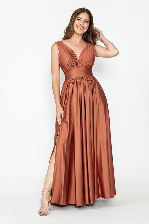 A Line Long Formal Evening Dress Lenovia 5232