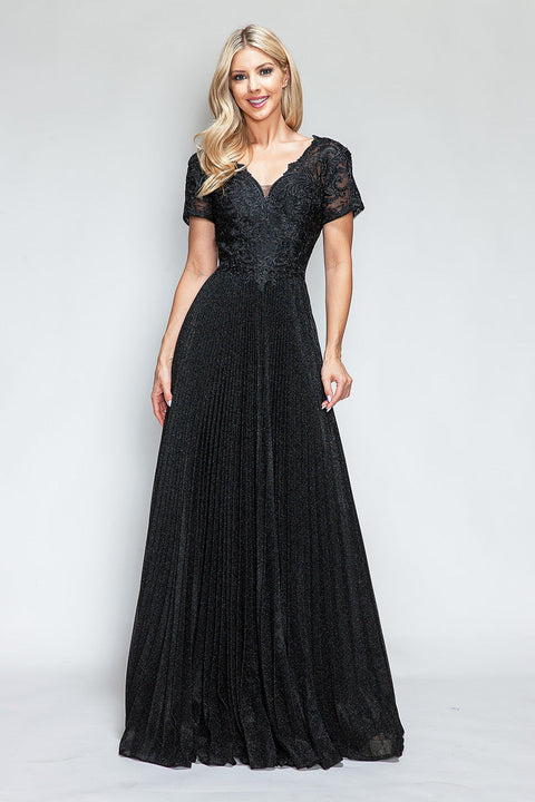 Formal Long Dress Mother fo the Bride Lenovia 8139 Black