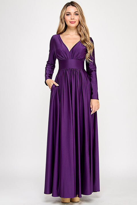 Long A Line Formal Dress Lenovia 5231