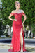 Adora Design 3238 Glamorous Fitted Long Prom Dress with Beaded Detailing and Side Slit for Formal Occasions