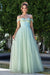 Adora Design 3244 Sparkling A-Line Prom Dress with Glitter Corset Bodice for Formal Occasions
