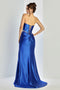 Adora Design 3246 Radiant Long Prom Dress with Beaded Corset Bodice and Side Slit for Formal Occasions