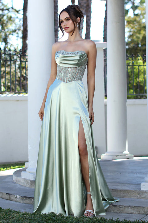 Adora Design 3254 Elegant Sage A-Line Gown for Formal Events - Size 18 (On Sale)