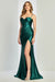 Adora Design 3256 Elegant Long Pleated Prom Dress with Side Slit for Formal Occasions