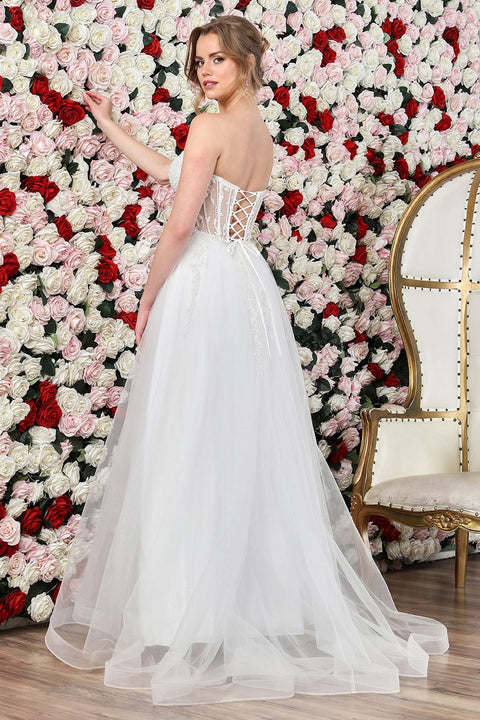 Adora Design 3262 Elegant Beaded A-Line Bridal Gown for a Timeless Wedding Day Look