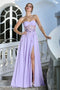 Adora Design 3264 Elegant Long A-Line Prom Dress with Corset Bodice and Side Slit for Formal Occasions