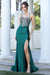 Adora Design 3267 Stunning Long Prom Dress with Beaded Corset Bodice and Side Slit for Formal Occasions