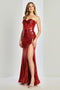 Adora Design 3275 Glamorous Fitted Long Prom Dress with Sequin Detailing and Corset Bodice for Formal Events