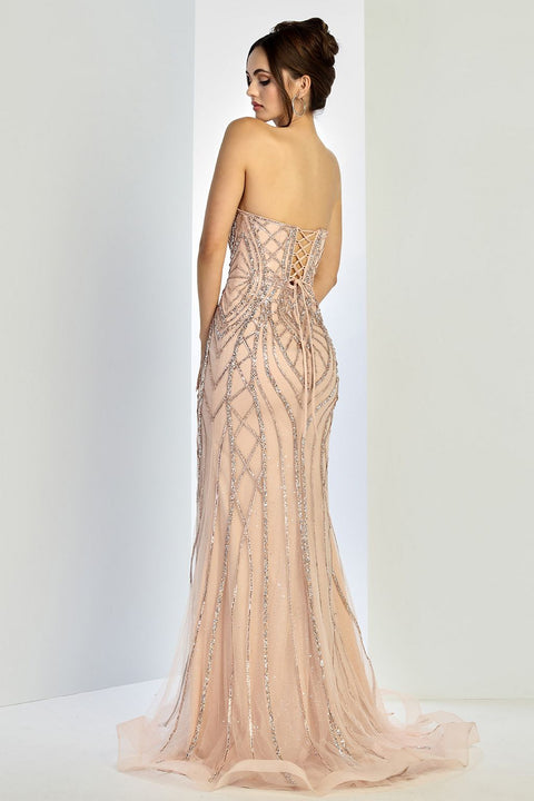 Adora Design 3276 Elegant Long Formal Beaded Evening Gown for Prom and Special Occasions