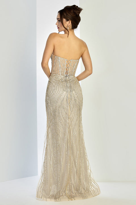 Adora Design 3277 Glamorous Long Fitted Prom Dress with Elegant Beaded Detailing for Formal Evenings