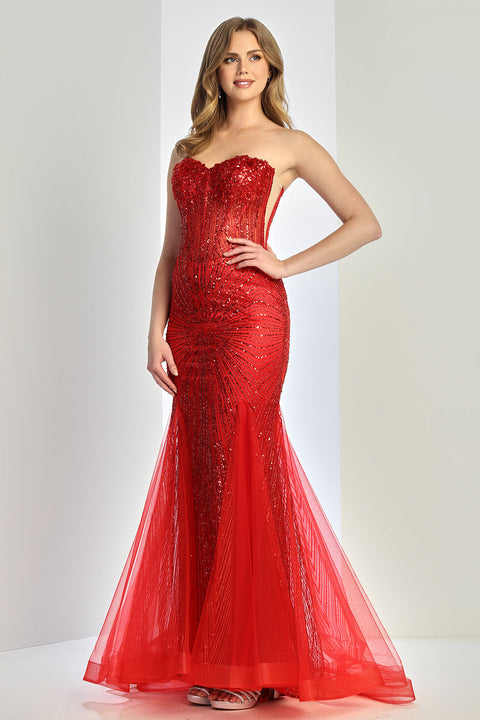 Adora Design 3278 Stunning Long Mermaid Prom Dress with Elegant Beaded Detailing for Formal Occasions