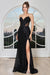 Adora Design 3284 Sparkling Fitted Sequin Gown with Sleek Silhouette and Daring Slit