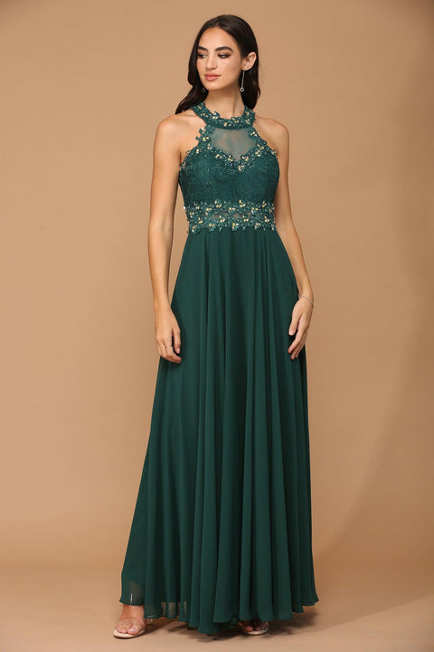 Eva Fashion 3286 Halter Chiffon Prom & Evening Gown