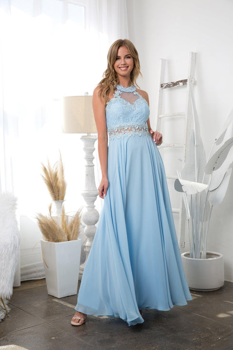 Eva Fashion 3286 Halter Chiffon Prom & Evening Gown