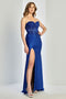 Adora Design 3286 Sophisticated Fitted Long Prom Dress with Lace Appliqué and Corset Bodice for Formal Occasions