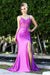 Adora Design 3288 Elegant Fitted Long Prom Dress with Lace Appliqué and Corset Bodice for Formal Occasions
