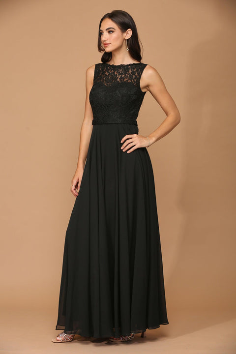 Eva Fashion 3299 Sleeveless Lace Chiffon Prom & Evening Gown