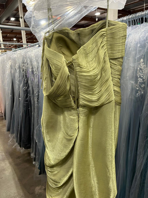 Ladivine CD416 chiffon off shoulder slit gown — product view