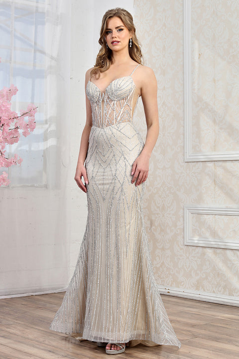 Adora Design 3300 Stunning Long Mermaid Gown with Beading for Prom and Formal Occasions