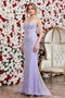 Adora Design 3304 Glamorous Fitted Long Evening Dress with Beaded Lace and Corset Bodice for Formal Occasions