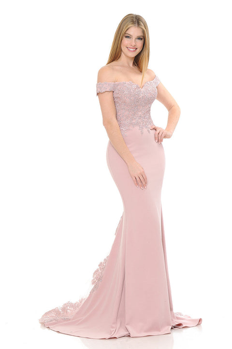 Long Formal Beaded Mermaid Prom Dress Lenovia 8134