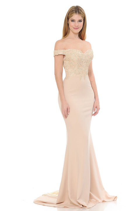 Long Formal Beaded Mermaid Prom Dress Lenovia 8134