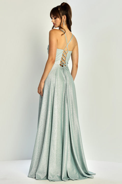 Adora Design 3324 Slit Long Formal A Line Prom Dress