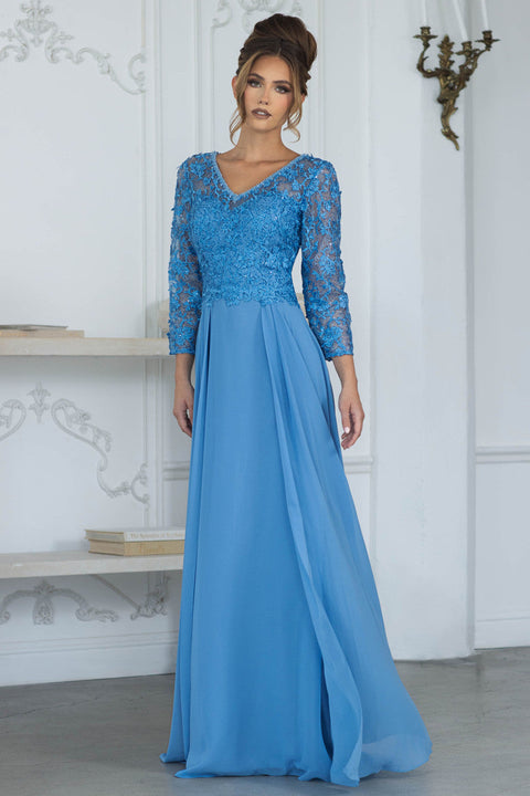 Lace Long Formal Mother of the Bride Dress Lenovia 8375