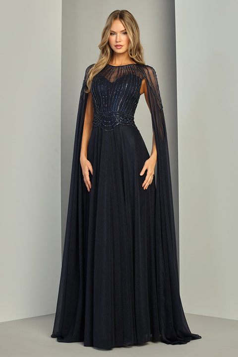 Adora Design 3412 Jewel Chiffon A-Line Prom Dress in Bronze