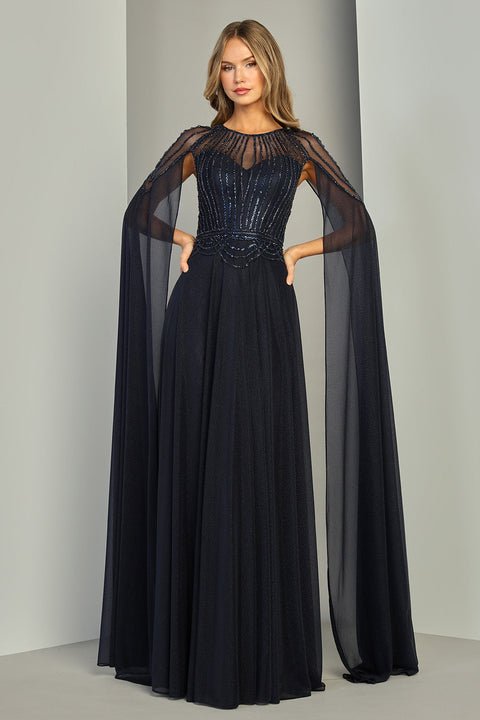 Adora Design 3412 Jewel Chiffon A-Line Prom Dress in Bronze