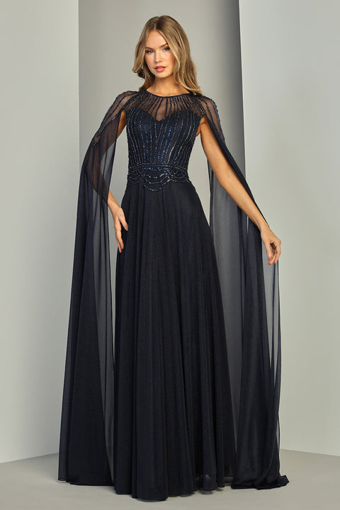 Adora Design 3412 Jewel Chiffon A-Line Prom Dress in Bronze