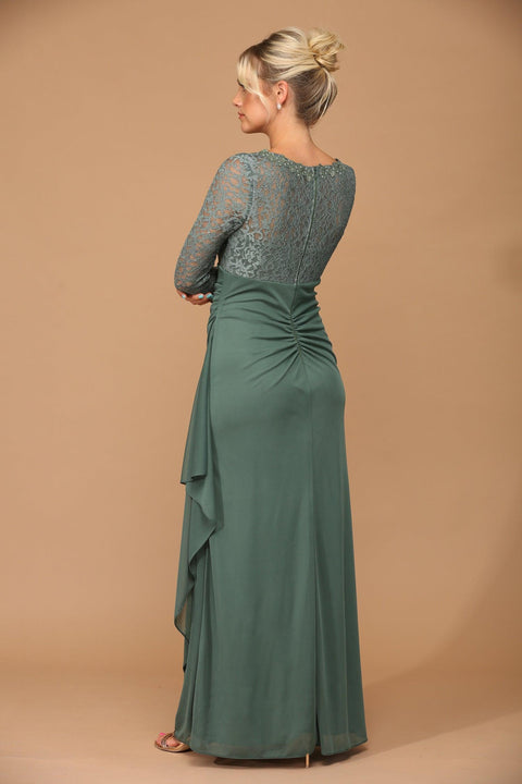 Eva Fashion 3451 Sleeve Mother of the Bride Gown