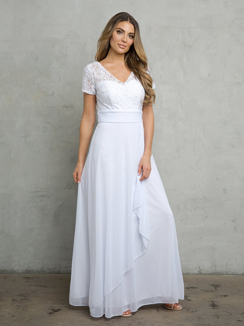 Eva Fashion 3486 White XL Prom & Evening Gown - Sale