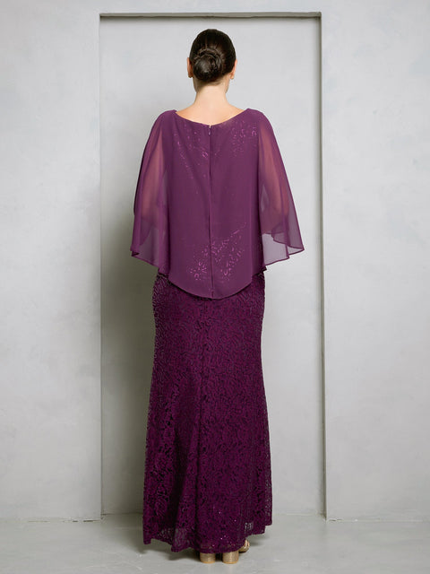 Eva Fashion 3496 Cape Mother of the Bride Gown