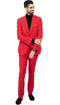 Paul Lorenzo Mens Red Slim Fit 2 Piece Suit
