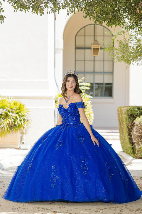 Bella Princess PQ1028 3d butterfly off shoulder ball gown by petite adele pq1028 — image 13.0