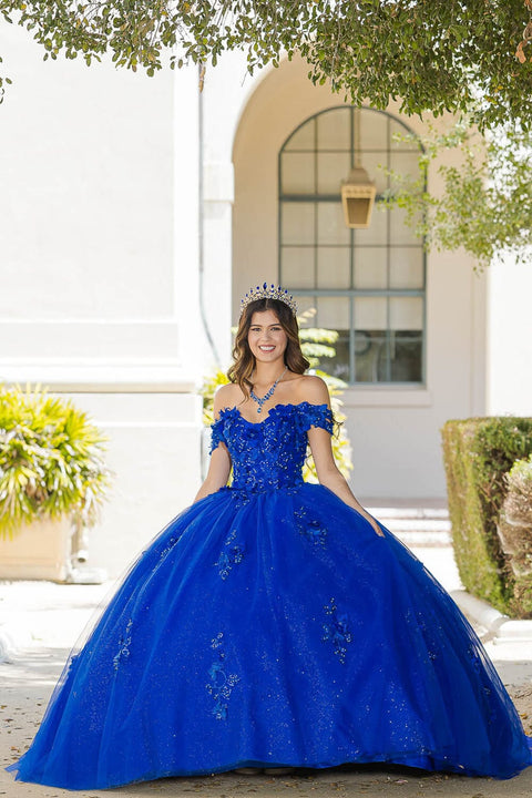 Bella Princess PQ1028 3d butterfly off shoulder ball gown by petite adele pq1028 — image 14.0