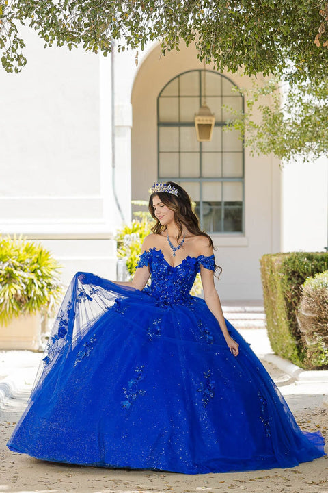 Bella Princess PQ1028 3d butterfly off shoulder ball gown by petite adele pq1028 — image 10.0