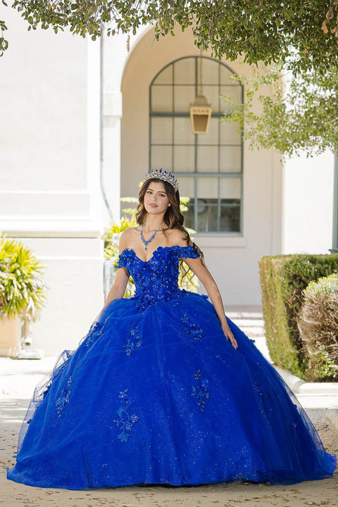 Bella Princess PQ1028 3d butterfly off shoulder ball gown by petite adele pq1028 — image 12.0
